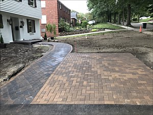 Mt. Lebanon Paver Parking Pad - Walkway
